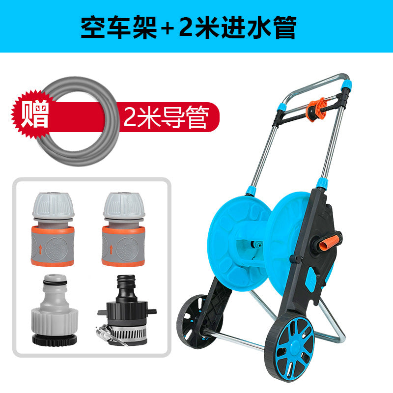 Extra Large Mobile Wheeled Rack Water Pipe Storage Rack Garden Watering Hose Reel Car Wash Water Gun Hose Manufacturer Direct