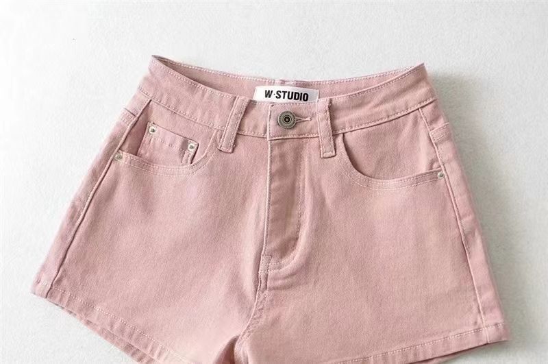Women's Denim Shorts Summer New Korean Style Stretchy European and American Tight Hip-lifting Petite Spring Versatile Hot Pants Trend
