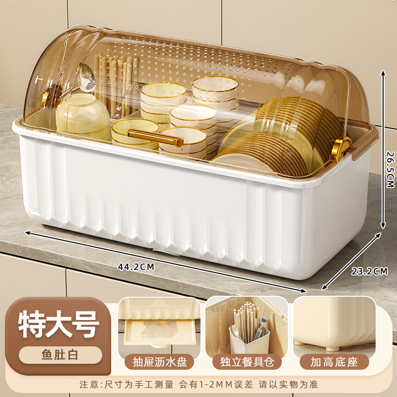Dish Rack Storage Rack Bowl and Chopsticks Draining Rack Kitchen Bowl Plate Tableware Storage Box Countertop Bowl Storage Box for Home Use