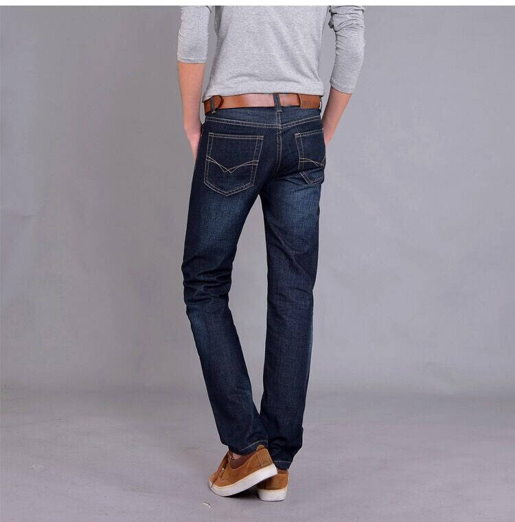 2025Spring Summer Thin Jeans Men Factory Wholesale Straight Mid-Waist Casual Pants Dirt-Resistant Work Versatile Long Pants