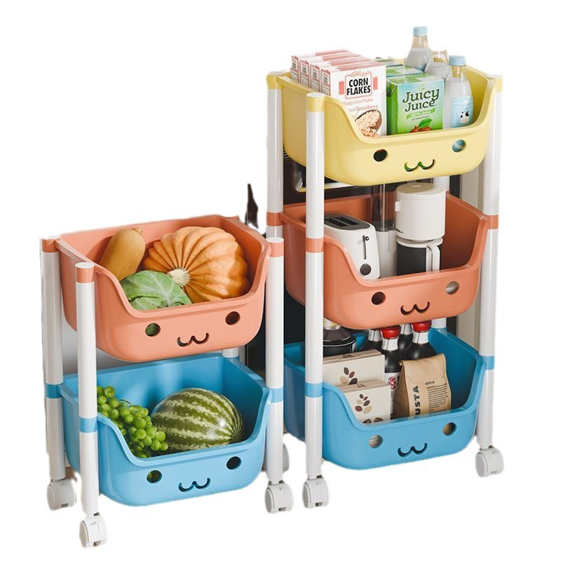 Children's Toy Storage Rack, Floor-standing Multi-layer Toy Organizer, Snack Storage, Bookshelf, Home Mobile