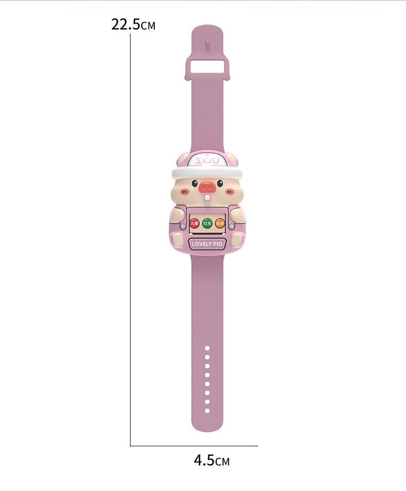 Music Watch Colorful Glowing Cute Cartoon Children's Electronic Watch Toy Elementary School Kindergarten Gift Wholesale