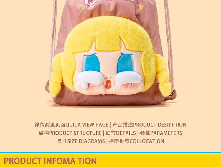 Mousse Rabbit Cartoon Backpack Drawstring Lightweight Plush Backpack Girly Heart Ugly Cute School Bag Cross-Border Foreign Trade Cloth Bag http://detail.1688.com/offer/964264265508.html
