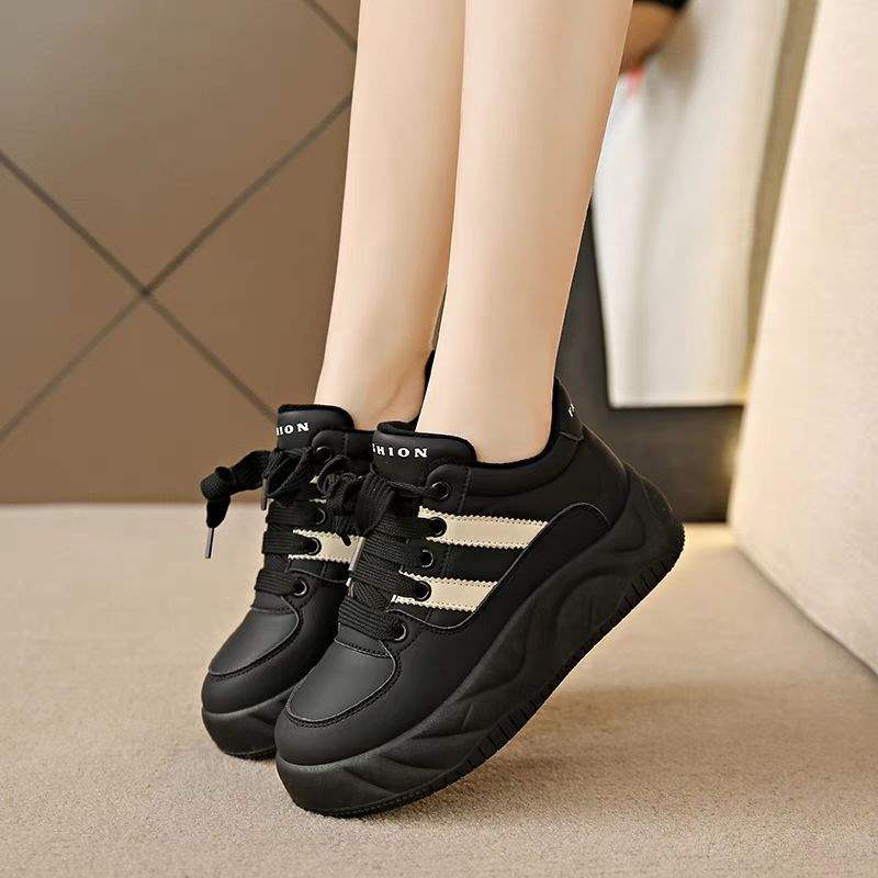 Chunky Sneakers for Women, Autumn and Winter Soft Sole Loafers, Women's Cotton Shoes2025Winter new style fleece-lined thick-soled casual sports sneakers
