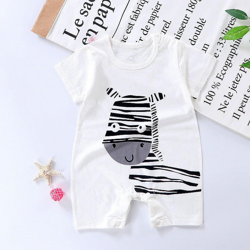 Spring and Summer New Baby Short Sleeve Romper Summer Spring Autumn Thin Newborn Romper a Newborn Short Sleeve Romper A Class