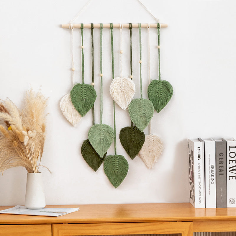 Cross-Border Hot-Selling European Style Artificial Woven Cotton Rope Tapestry Tassel Home Wall Hanging Decoration Soft Furnishing Collection Wholesale