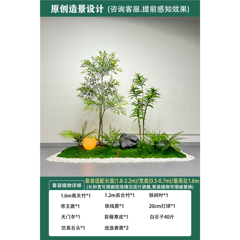 Artificial Plant Landscaping Large Anthurium Traveler's Palm Potted Plant Office Dining Room Staircase Under Cabinet Window Green Plant Decoration