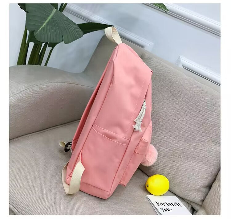 Three-piece Backpack Set New Korean Version Fashionable Backpack for Primary and Secondary School Students Large Capacity Unisex Travel Bag http://detail.1688.com/offer/940937569372.html