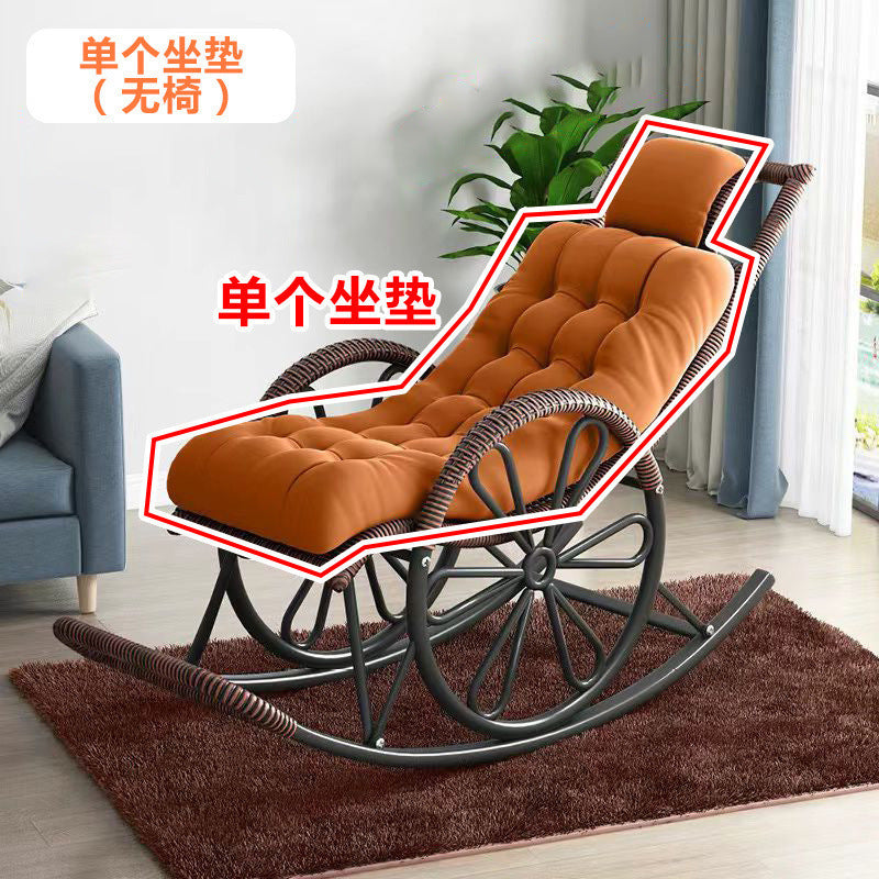 Rocking Chair Recliner Rocking Lazy Chair Rattan Chair for Adults Home Outdoor Living Room Balcony Nap Elderly Leisure Rattan Chair Factory