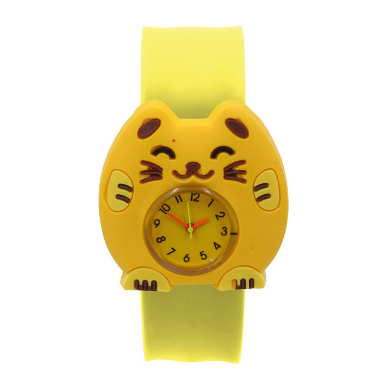 Children's Watch Cartoon Pat Watch Kindergarten Elementary School Silicone Toy Pat Circle Anime Peppa Pig Electronic Watch