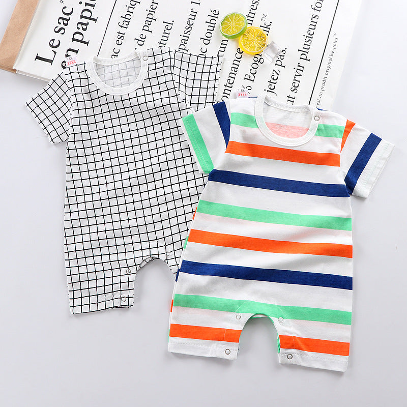 Spring and Summer New Baby Short Sleeve Romper Summer Spring Autumn Thin Newborn Romper a Newborn Short Sleeve Romper A Class