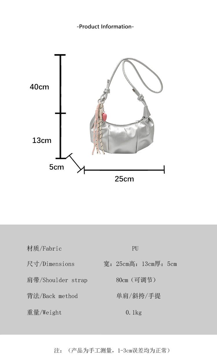 High-end Underarm Bag for Women2025New Trendy Fashion Versatile Casual Single Shoulder Bag Crossbody Dumpling Bag