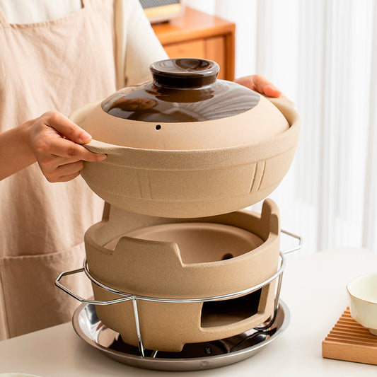 Traditional Edge-Burning Stove Charcoal Stove Clay Pot Commercial Cantonese Style Charcoal Stove Hot Pot Outdoor Surrounding Stove Tea Brewing Barbecue Hong Kong Style Clay Stove