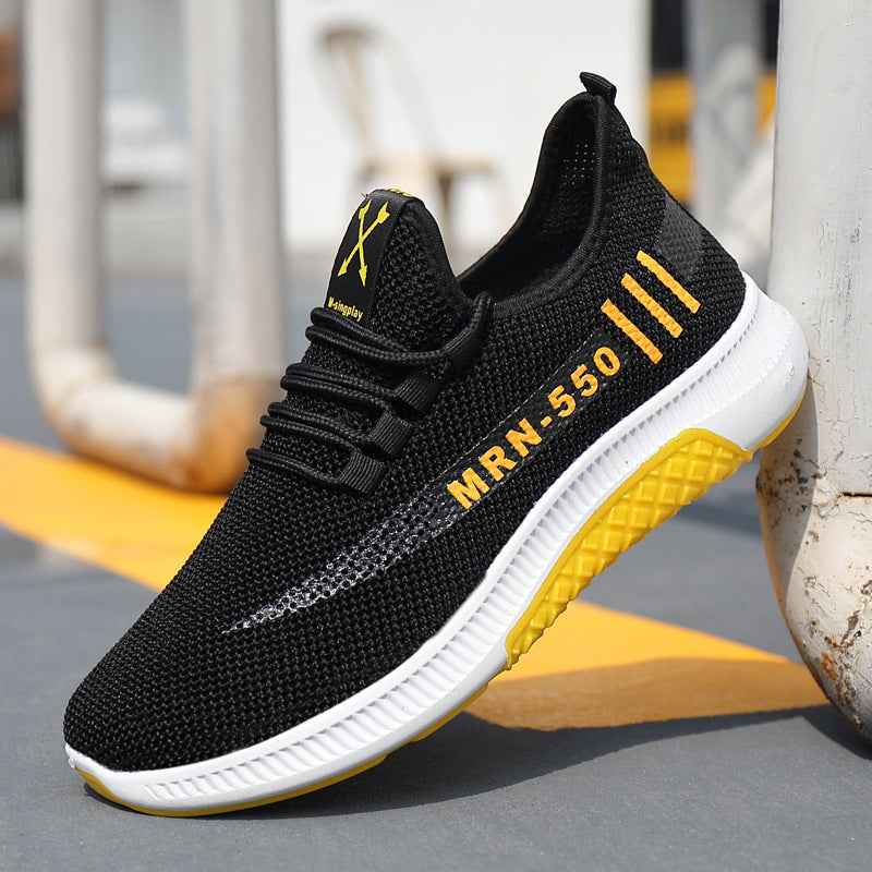 Men's Sneakers2024Spring New Trendy Casual Shoes Running Shoes Couple Shoes Mesh Flyknit Shoes Export