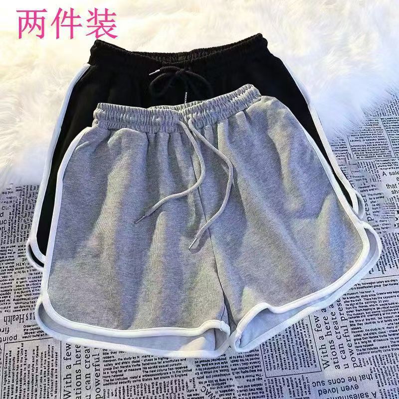 Sports Shorts Homewear for Women Summer Lazy Style Running Shorts Sleep Shorts Petite Morning Jogging Trendy Three-Quarter Cross-Border