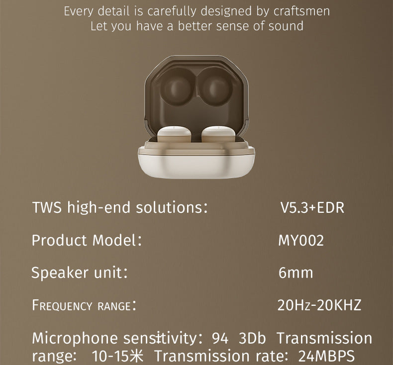 New Cross-Border Sleep Bluetooth Earphones Noise Cancelling Sound Isolation In-Ear Side Sleeping Mini Wireless Earphones