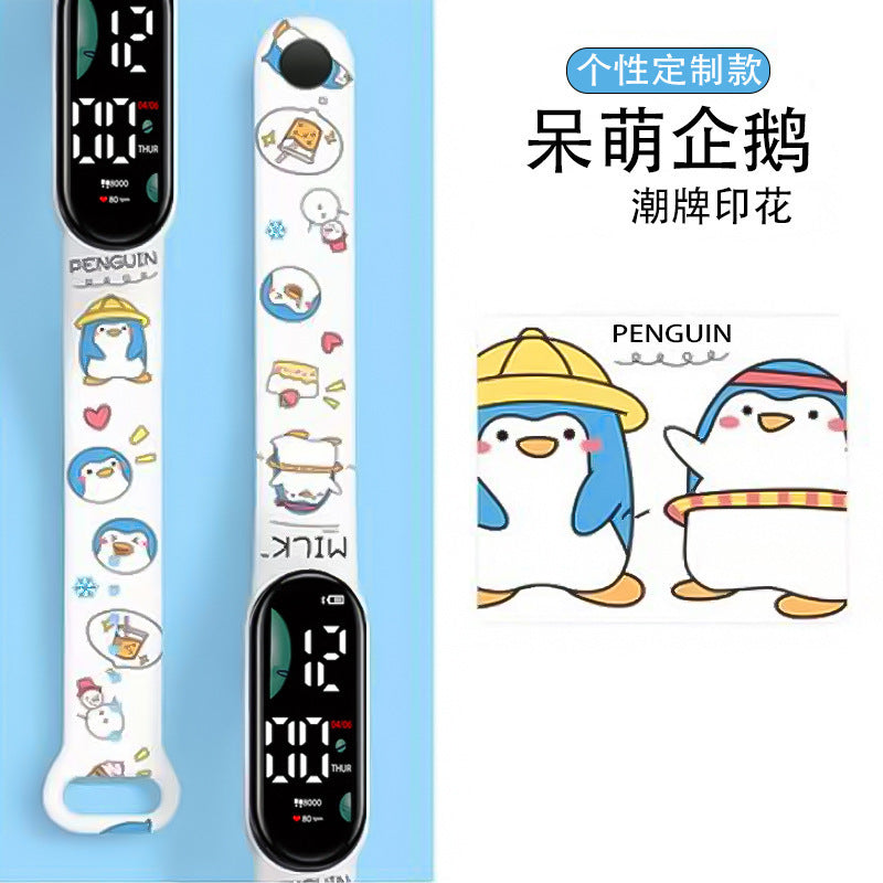 New Pochacco Cartoon Electronic Watch for Students Cute Children's Cartoon Print LED Sports Watches Wholesale
