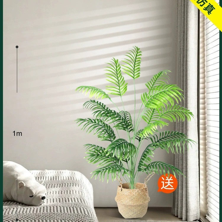 Artificial Green Plant High-End Light Luxury Anthurium Floor Potted Fake Flower Tree Indoor Living Room Bionic Plant Decorative Ornament