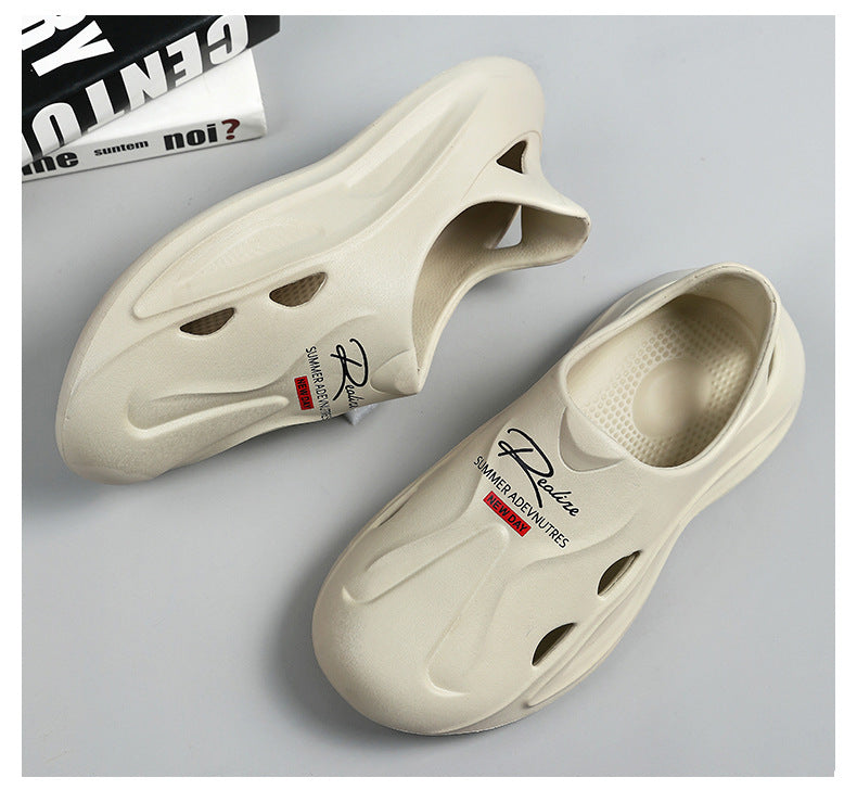 Driving Shoes for Men, Summer New Style Fishing Outdoor Closed-Toe Thick-Soled Non-Slip Odor-Free Sandals for Women