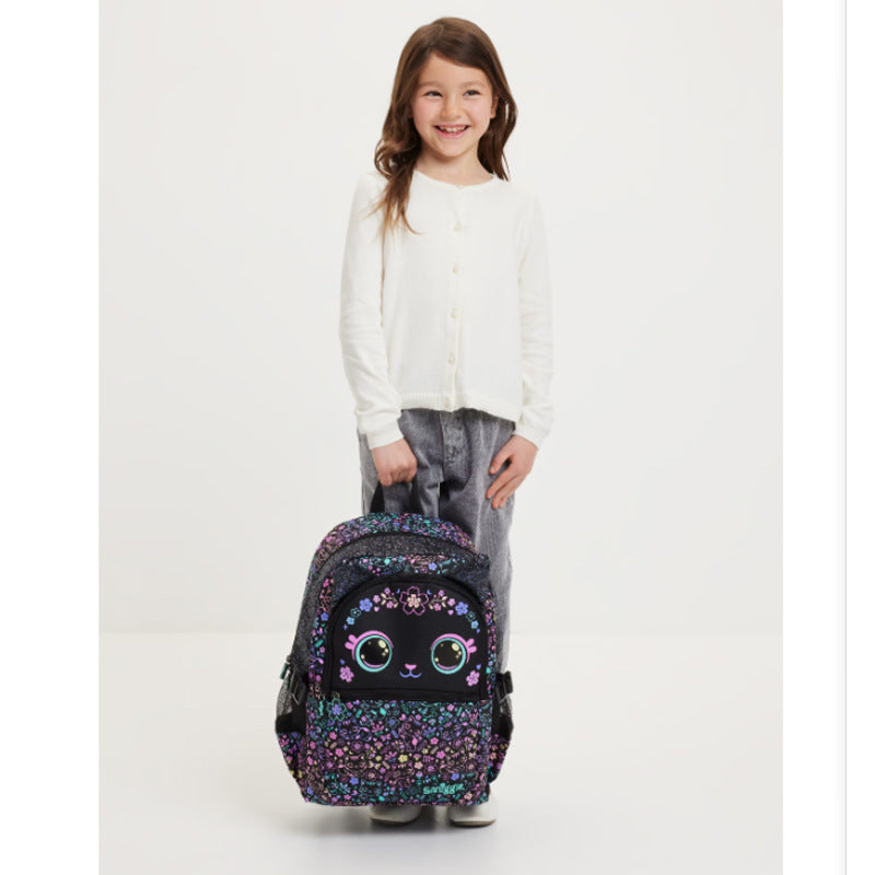 Australia smiggle School Bag Primary and Secondary School Students Big Eye Cat Gradient Cat Schoolbag Girl Backpack Trolley School Bag http://detail.1688.com/offer/949669119060.html