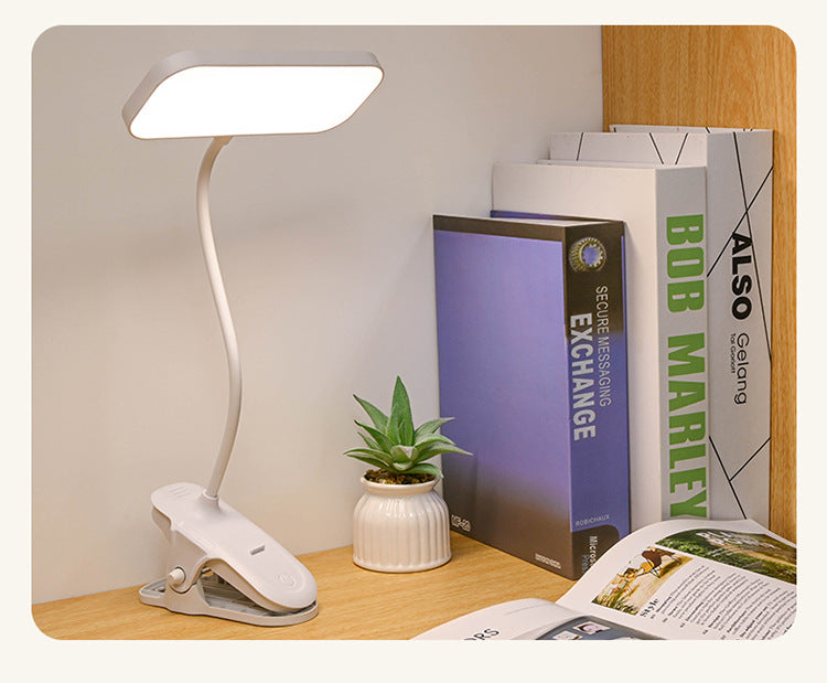 Cross-border Study Clip-on Desk Lamp Bedside Lamp Bedroom Dormitory Rechargeable Eye Protection led Reading Lamp Student Gift