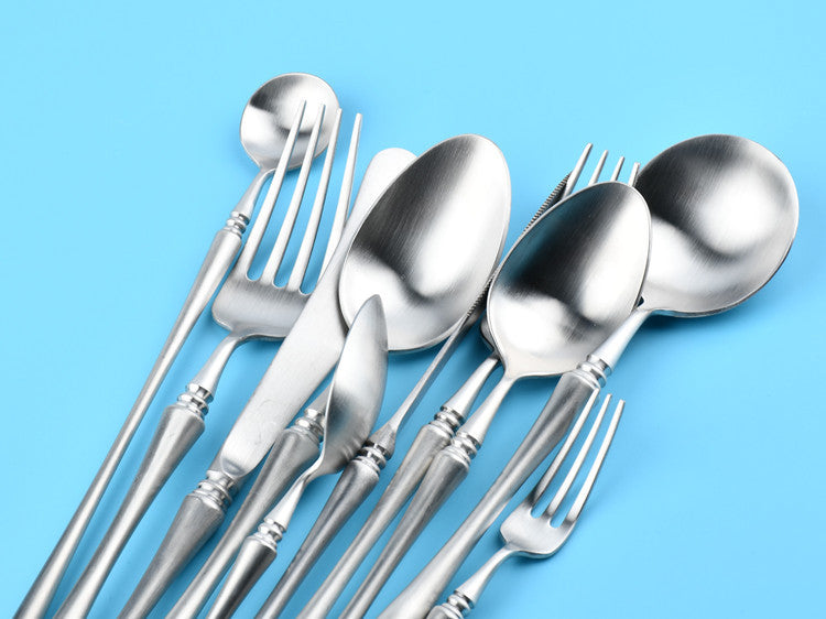 Slim Waist Knife, Fork, Spoon Export Japanese Daily Necessities Tableware Life304Western-style Stainless Steel Cutlery Set spoon