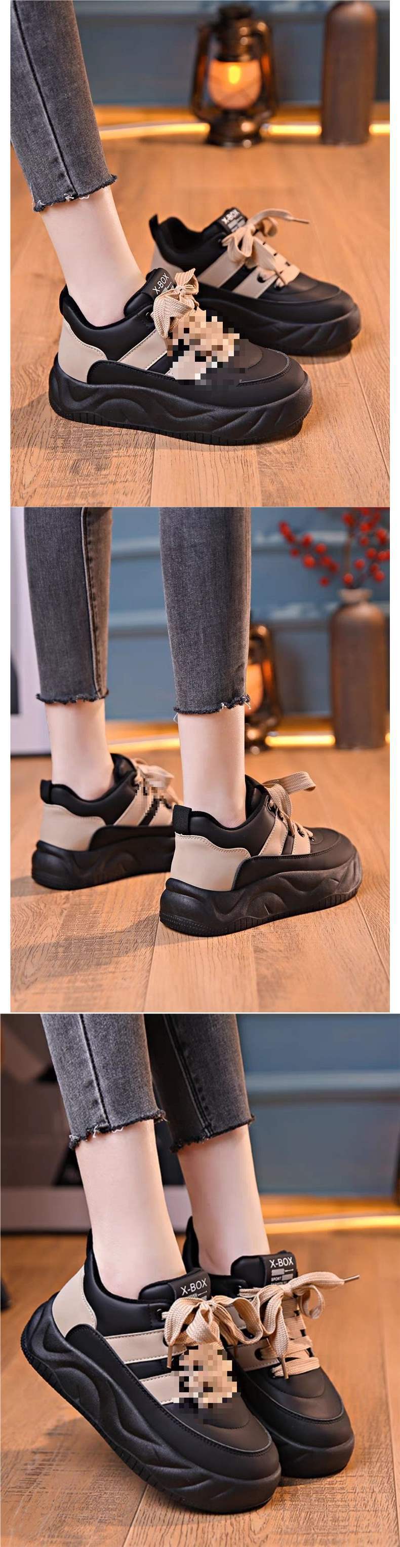 Chunky Sneakers for Women, Autumn and Winter Soft Sole Loafers, Women's Cotton Shoes2025Winter new style fleece-lined thick-soled casual sports sneakers