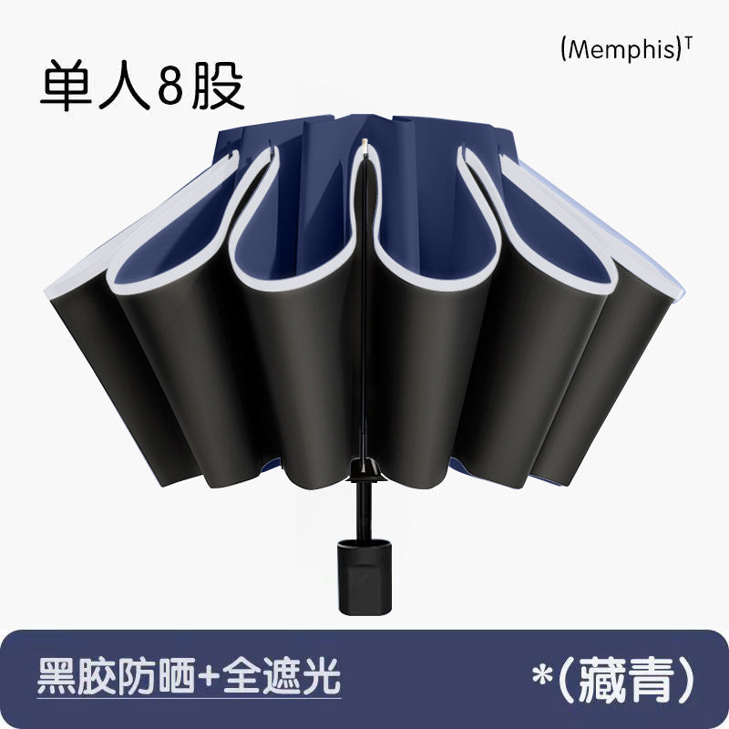 72Fully Automatic Ring Buckle Umbrella Portable Large Custom Wholesale Men's Hook Folding Dual-use for Sun and Rain Women's Special