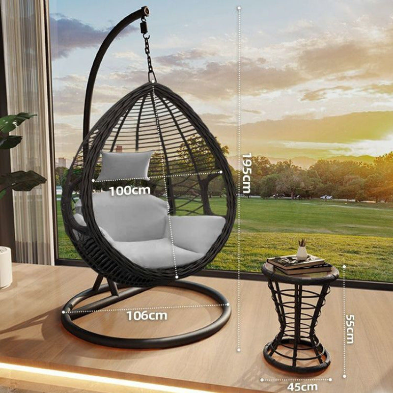 Outdoor Hanging Basket Chair Swing Courtyard Double Hanging Chair Home Balcony Indoor Internet Celebrity Bird's Nest Hammock Rattan Chair Rocking Chair
