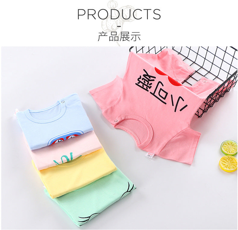 Spring and Summer New Baby Short Sleeve Romper Summer Spring Autumn Thin Newborn Romper a Newborn Short Sleeve Romper A Class