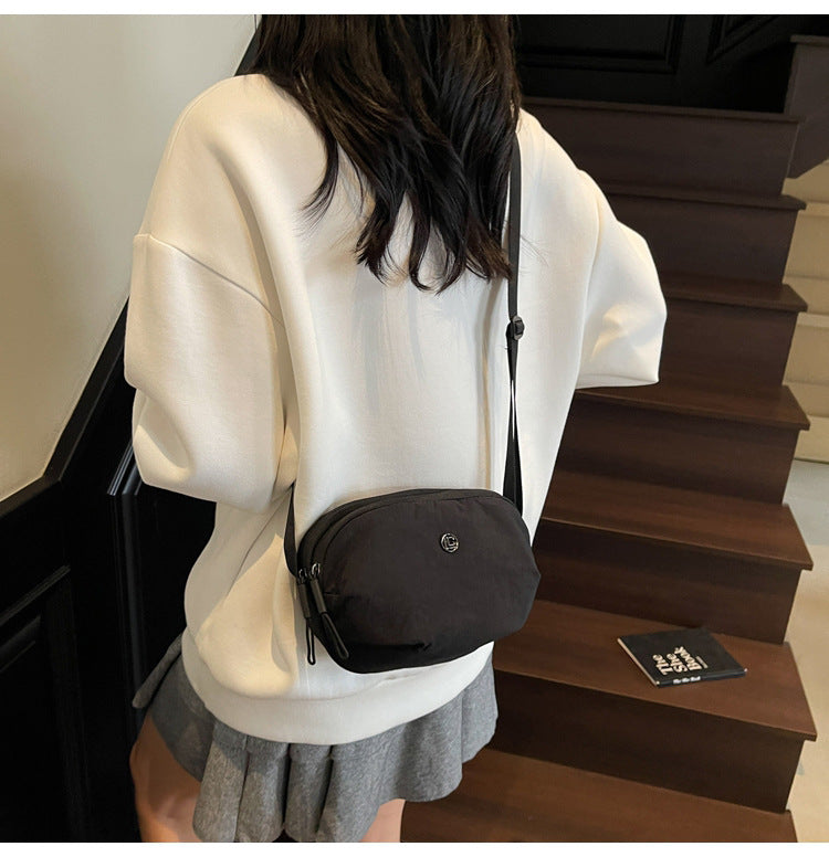 Casual Crossbody Bag Fashion Nylon Style Bag for Cycling ins New Small Bag Lightweight Single Shoulder Nylon Hip-Hop