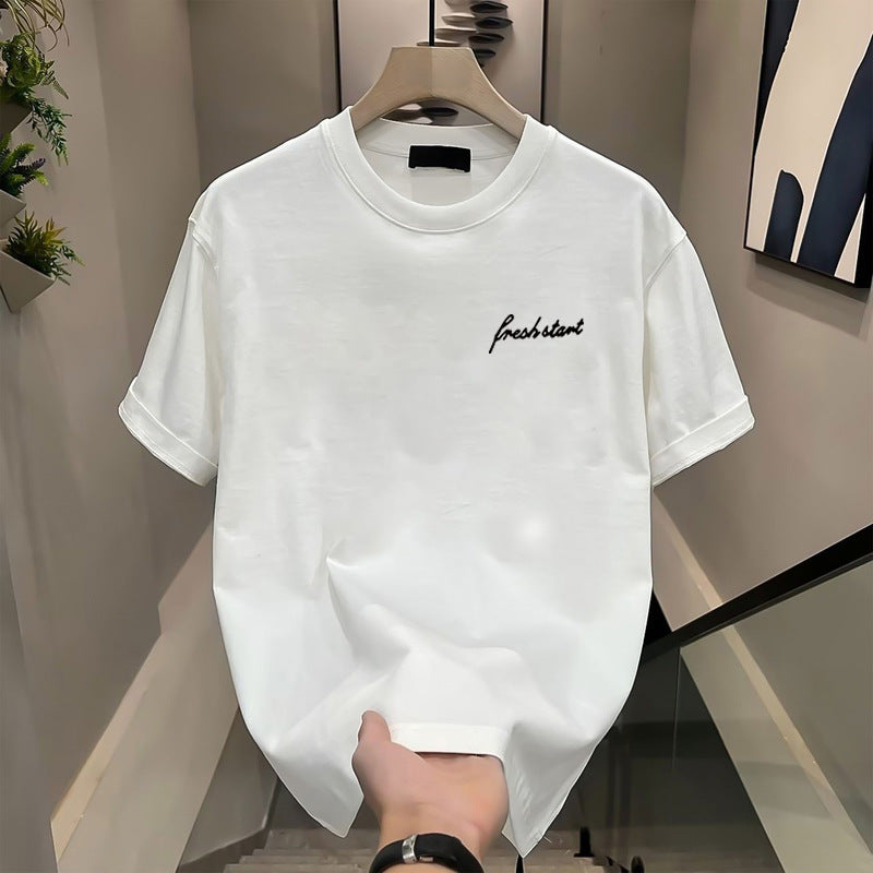 100%Pure Cotton Men's T-shirt 2025 New