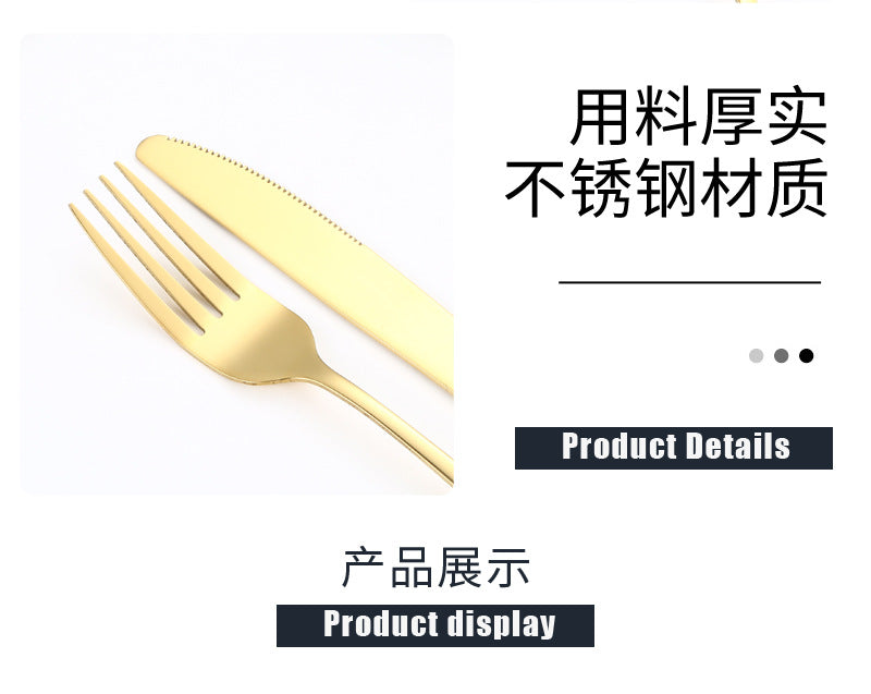 tableware set Stainless Steel Tableware1010Series Western Dining Rack Knife Fork Spoon24Set of Color Boxes