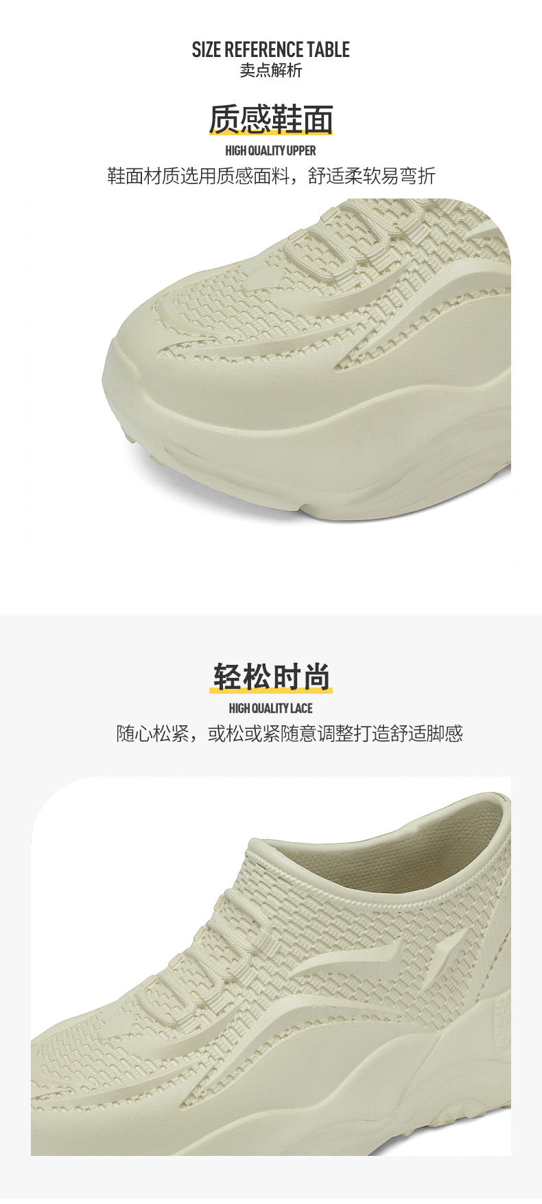 Kitchen Non-Slip Shoes for Men, Summer Breathable Thick Sole Pure Black Chef Waterproof Work Shoes, Outdoor Sports Fishing Rubber Shoes