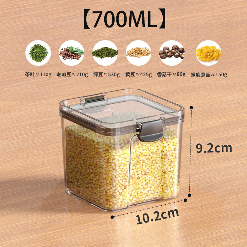 Sealed Jar for Dried Fruits, Spices, Grains, Refrigerator Fresh-Keeping Storage Box, Kitchen Food-Grade Beans, Noodles Storage Jar