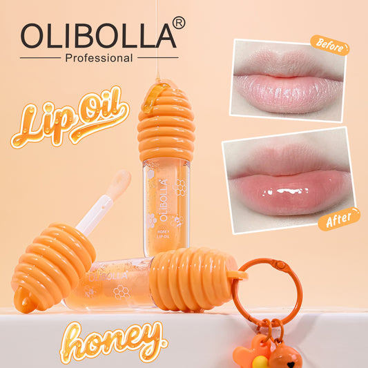 Cross-Border Makeup OLIBOLLA Hydrating Lip Oil Non-Stick Cup Long-Lasting Moisturizing Plumping Lip Gloss Wholesale Honey