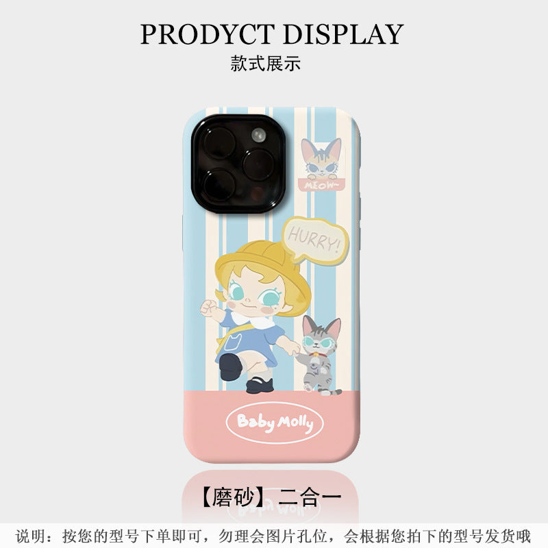 Jasmine and the Kitten Suitable for Apple's new phone case for girls, Japanese-style cartoon