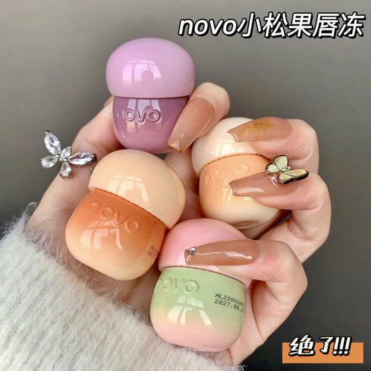 NOVO Little Mushroom Milk Jar Lip Mud Lip Jelly Velvet Matte Waterproof Lipstick Not Easy To Fade Non-stick Cup Lipstick Makeup