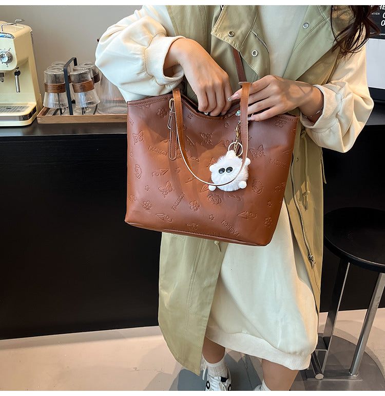 Women's High-Grade Bag2025Spring Birthday Gift Puppy Tote Bag Large Capacity Women's Bag Commuting Crossbody Bag