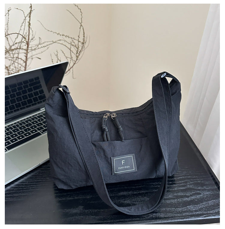 2025New Spring Large Capacity Single Shoulder Crossbody Retro Simple Ruiying Commuter Women's Bag Fashion Casual Tote Bag