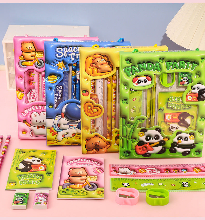 Creative Pencil Six-piece Stationery Set Handheld Gift Box Cartoon Elementary School Children's Day Back-to-School Season Gift Wholesale http://detail.1688.com/offer/926357993004.html