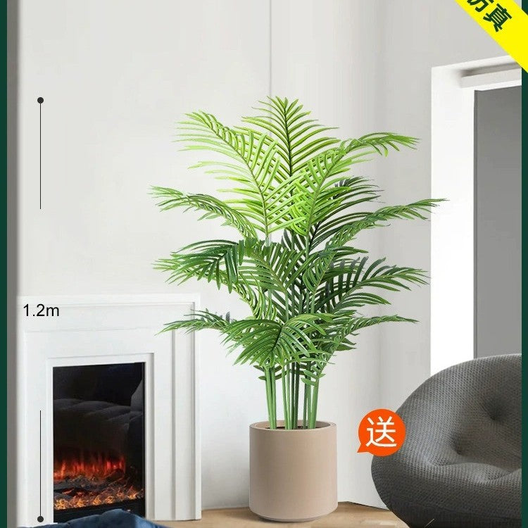 Artificial Green Plant High-End Light Luxury Anthurium Floor Potted Fake Flower Tree Indoor Living Room Bionic Plant Decorative Ornament