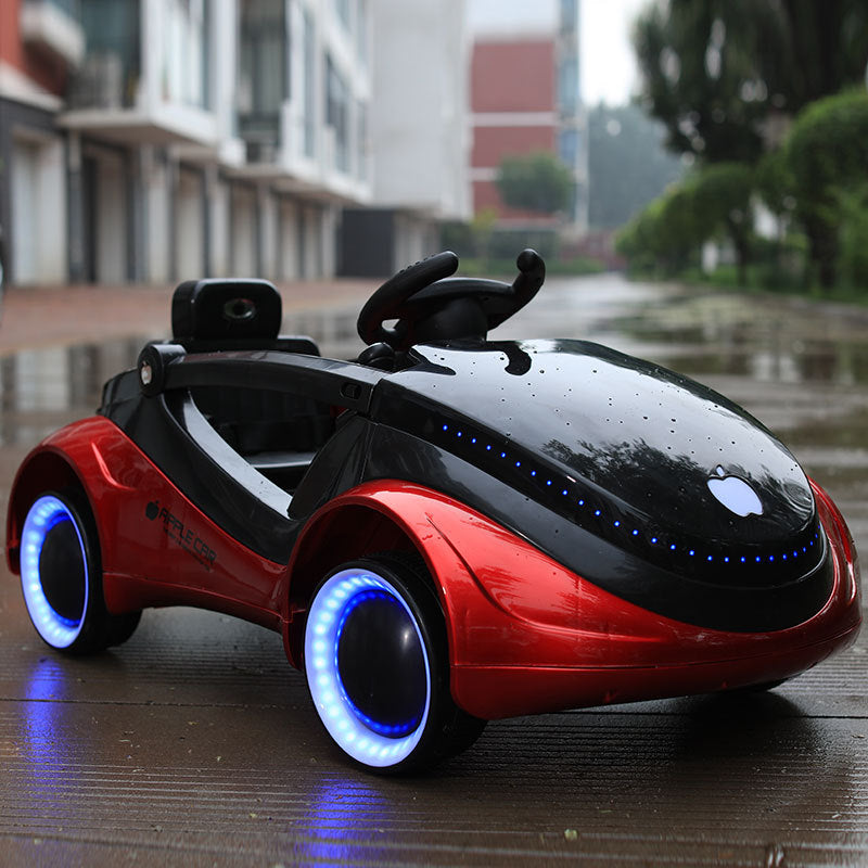 Sci-fi Children's Electric Car Four-Wheel Flashing with Remote Control, Ride-On for Boys and Girls, Baby Rocking Rechargeable Toy Car