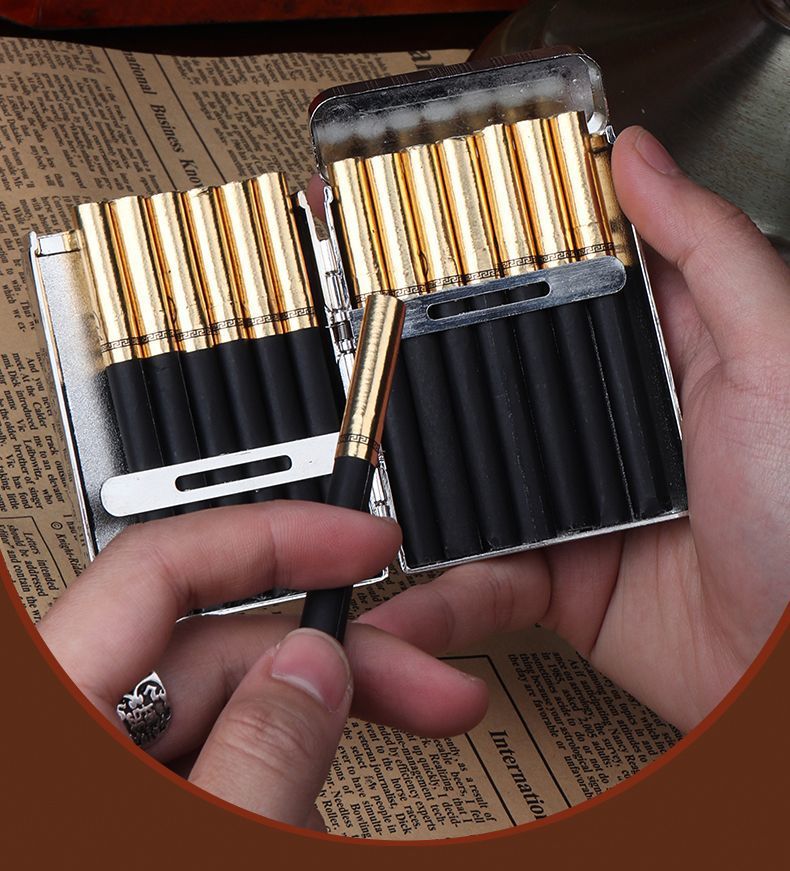 MG New Model Harland Cigarette Case Bloodbath Cigarettes Gangster Style Thick Cigarettes16Metal Side Three-Way Factory Direct Sale