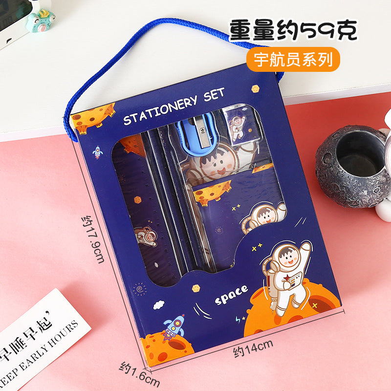 Children's Stationery Set Elementary School Student Reward Small Gift Pencil Six-Piece Set Back-to-School Season Learning Supplies Stationery Wholesale http://detail.1688.com/offer/812439578197.html