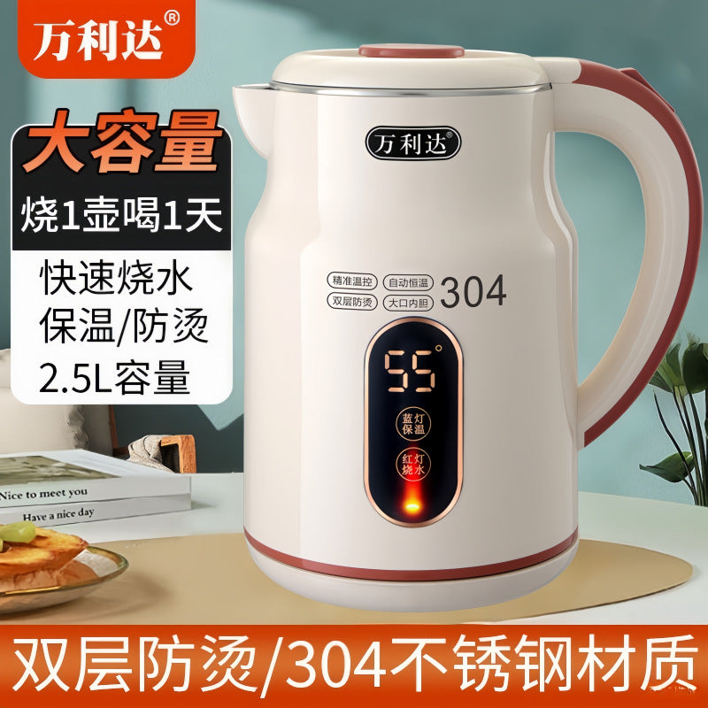 304Electric Kettle Household Durable Large Capacity Pregnant Baby Grade Insulation Electric Kettle Anti Scalding Electric Heating Boiling Kettle