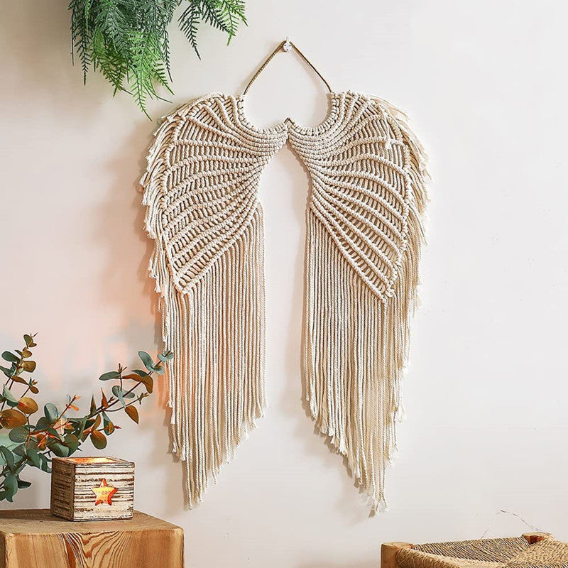 Cross-Border Hot-Selling European Style Artificial Woven Cotton Rope Tapestry Tassel Home Wall Hanging Decoration Soft Furnishing Collection Wholesale