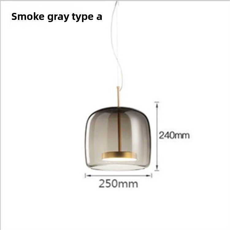 Modern Single Head Chandelier LED Glass Hanging Light