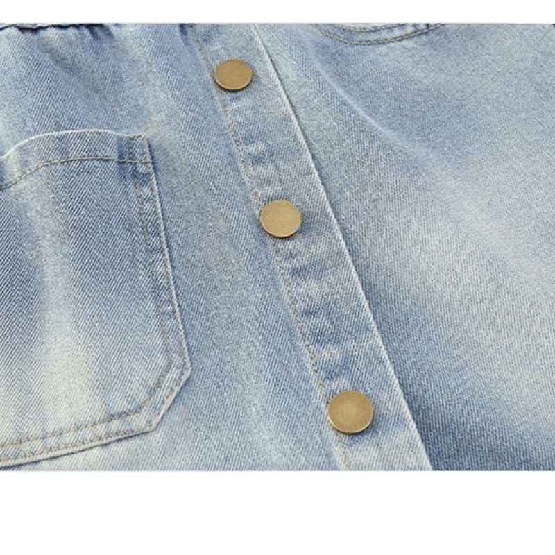 Children's Denim Skirt Short Thin Style2025 for Older Children Student Version Mid-Length Shorts