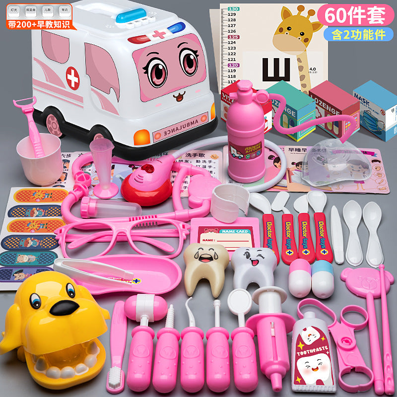 Children's Doctor Toy Set Tools Medical Kit Boys and Girls Pretend Play Nurse Injection Stethoscope Baby